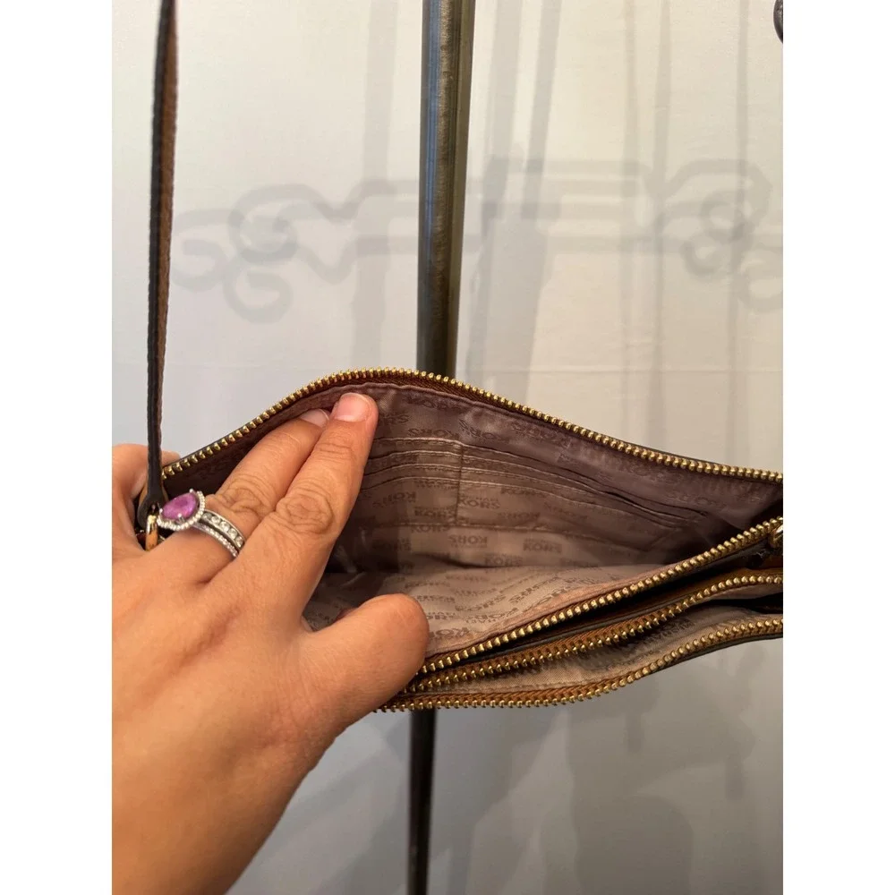 Michael Kors Crossbody Bag Women's Designer Pebbled Leather Brown